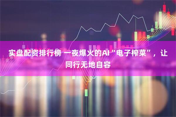 实盘配资排行榜 一夜爆火的AI“电子榨菜”，让同行无地自容